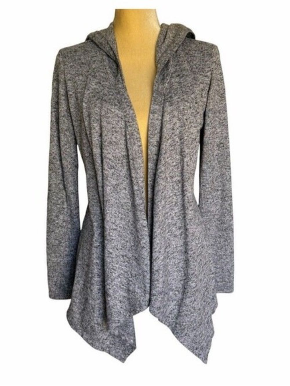 Old Navy Active Gray Open-Front Hooded Women's Sweater Cardigan
